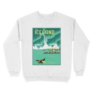 Alternative view of ICELAND : Vintage Travel and Tourism Advertising Print Unisex Crewneck Sweatshirt