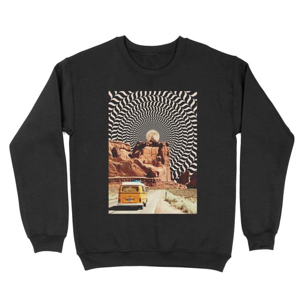 Illusionary Road Trip Unisex Crewneck Sweatshirt