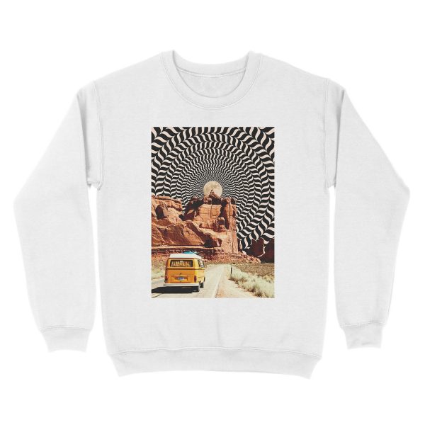 Illusionary Road Trip Unisex Crewneck Sweatshirt - Image 2