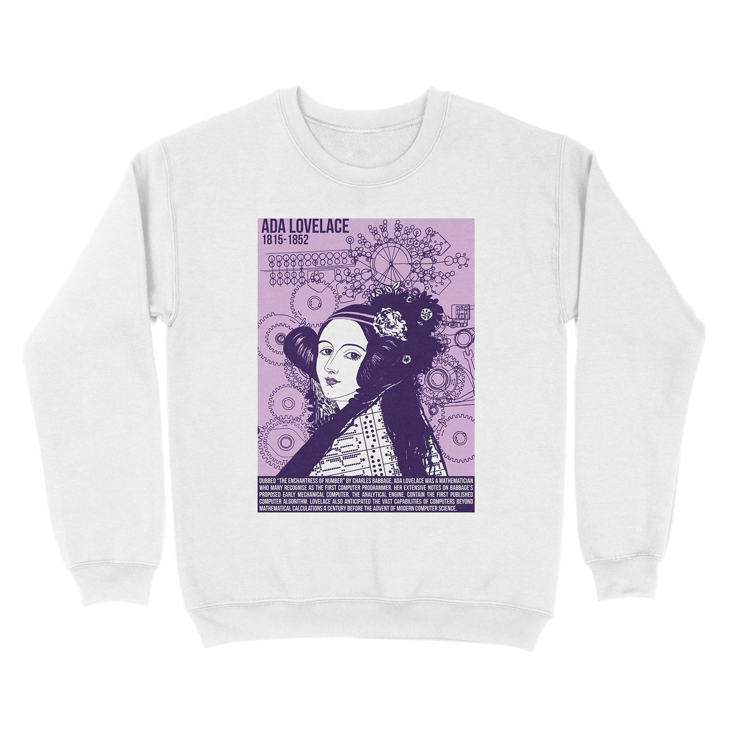 Illustrating Great Minds - Ada Lovelace Unisex Crewneck Sweatshirt - Image 2