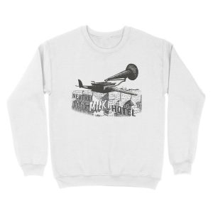 Alternative view of in the aeroplane over the sea Unisex Crewneck Sweatshirt
