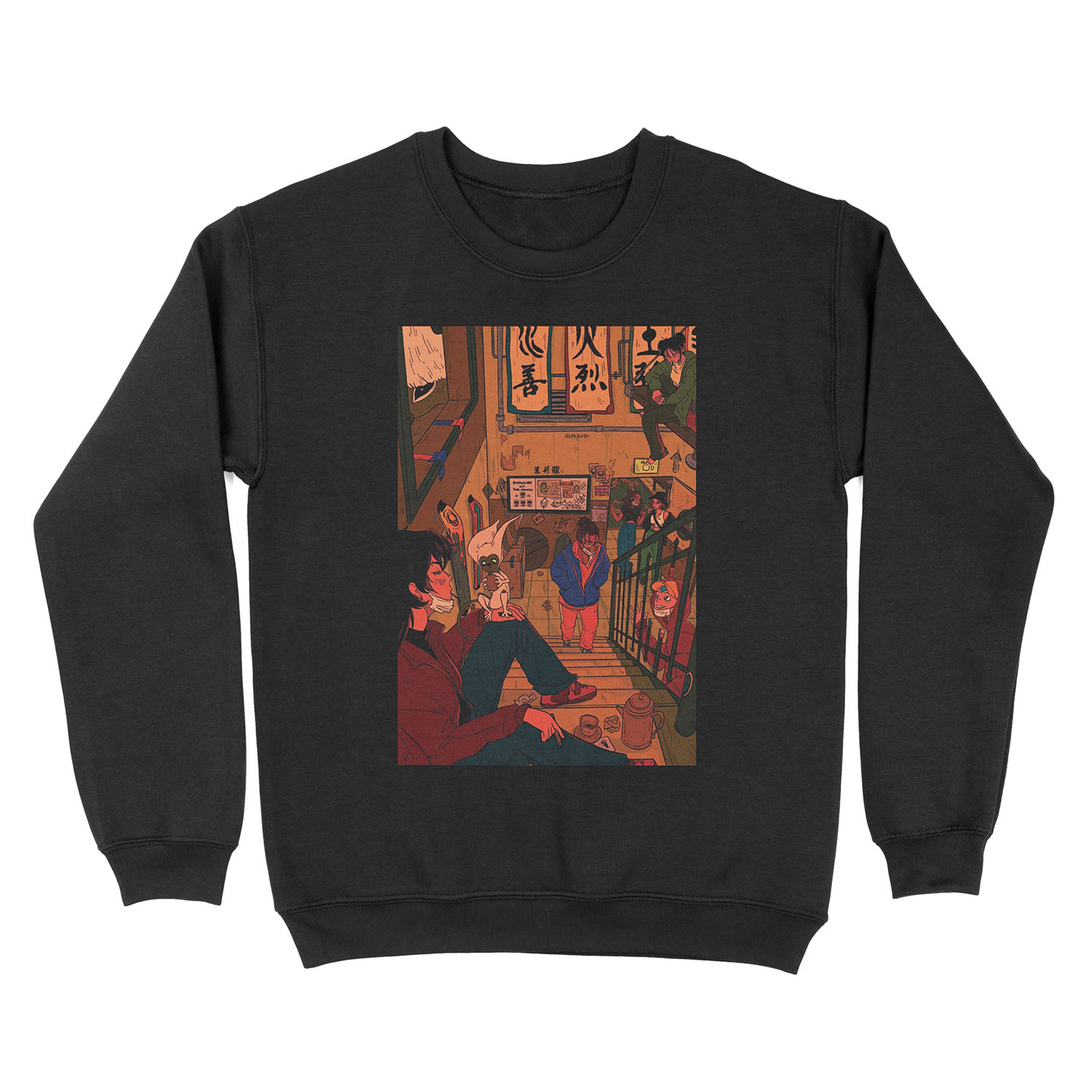 in the backroom of the jasmine dragon Unisex Crewneck Sweatshirt