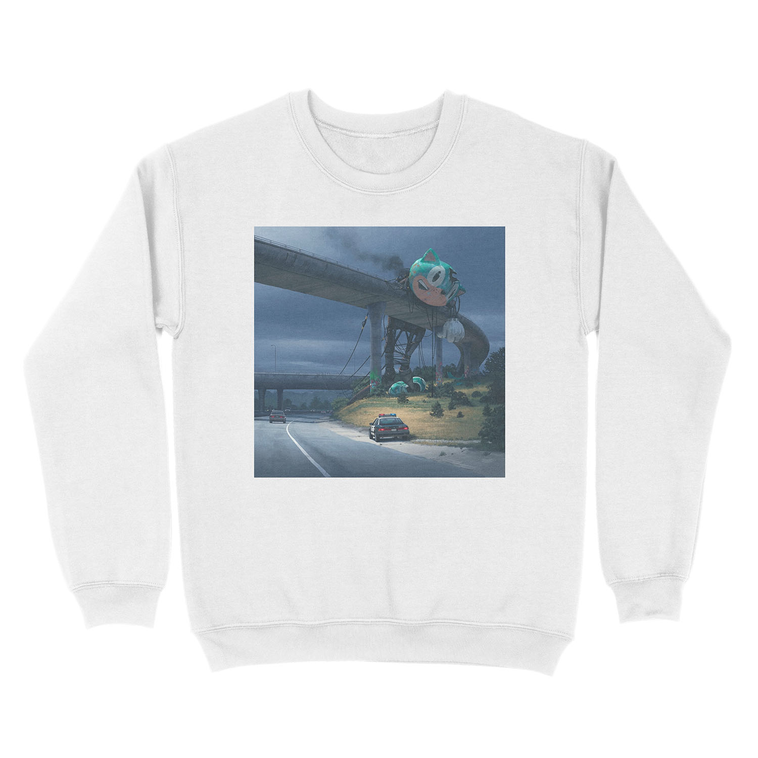 Incident On The Edge Of Town Unisex Crewneck Sweatshirt - Image 2
