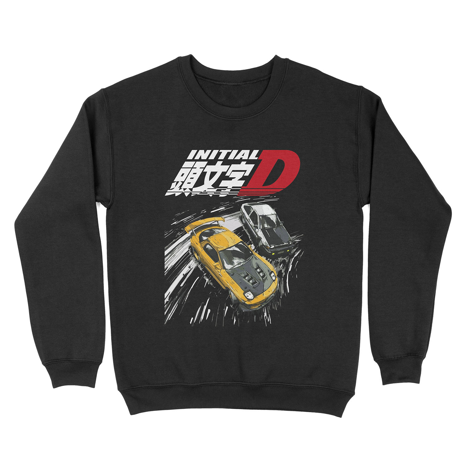 Initial D - Mountain Drift Racing Tandem AE86 vs FD rx-7 Unisex Crewneck Sweatshirt