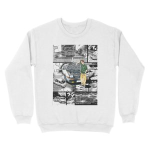 Alternative view of Initial D / Takumi Fujiwara - Manga Wall Design (Version 1) Unisex Crewneck Sweatshirt