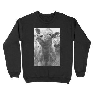 Inquisitive Cow Unisex Crewneck Sweatshirt