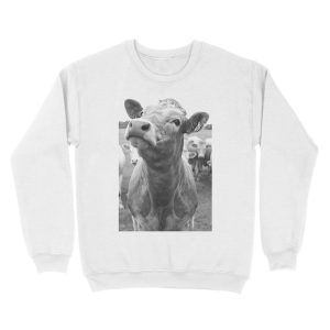 Alternative view of Inquisitive Cow Unisex Crewneck Sweatshirt
