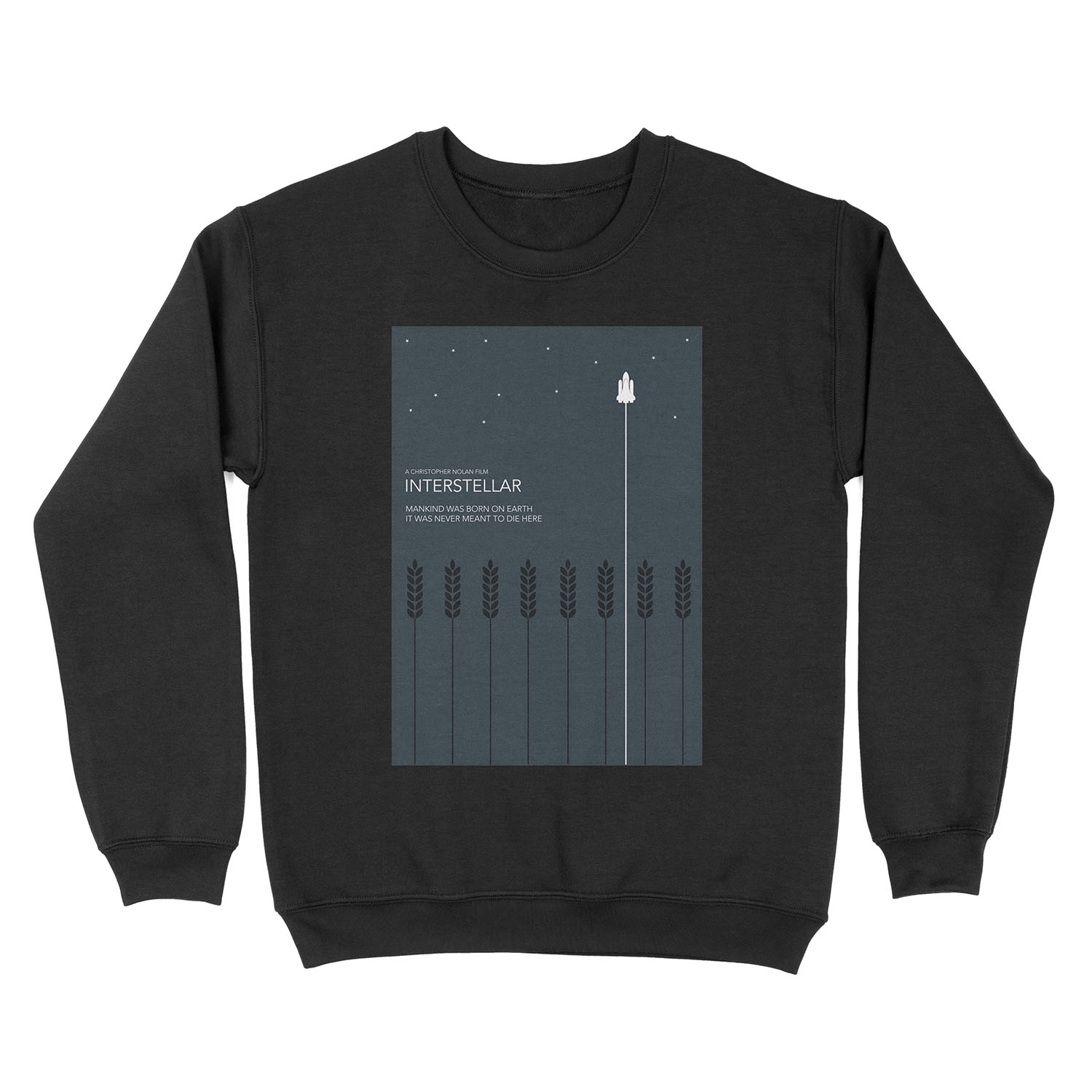 Interstellar Tribute - Minimalist Space Design Unisex Crewneck Sweatshirt