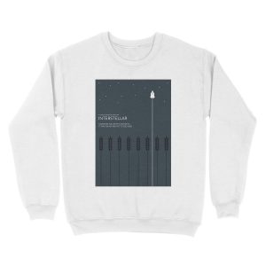 Alternative view of Interstellar Tribute - Minimalist Space Design Unisex Crewneck Sweatshirt