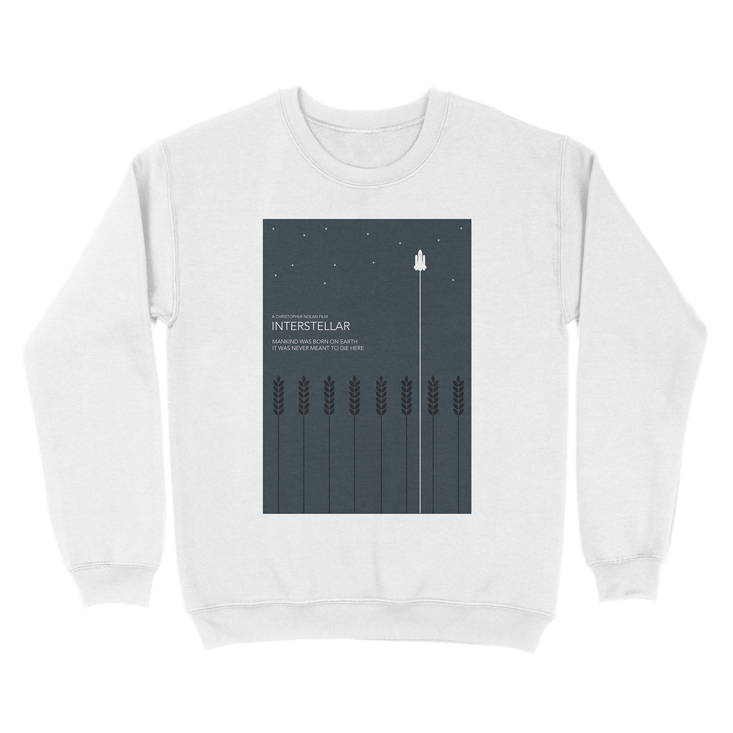 Interstellar Tribute - Minimalist Space Design Unisex Crewneck Sweatshirt - Image 2