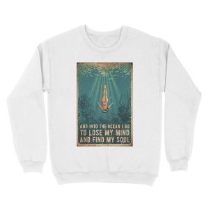 Alternative view of into the ocean Unisex Crewneck Sweatshirt
