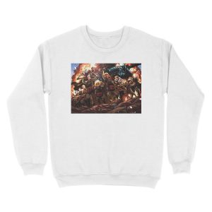 Alternative view of Isekai Quartet - Overlord / Konosuba / Re:Zero / Youjo Senki Unisex Crewneck Sweatshirt