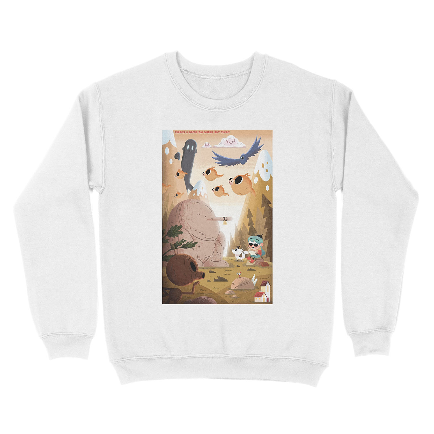 It's A Great Big World Out There! Unisex Crewneck Sweatshirt - Image 2