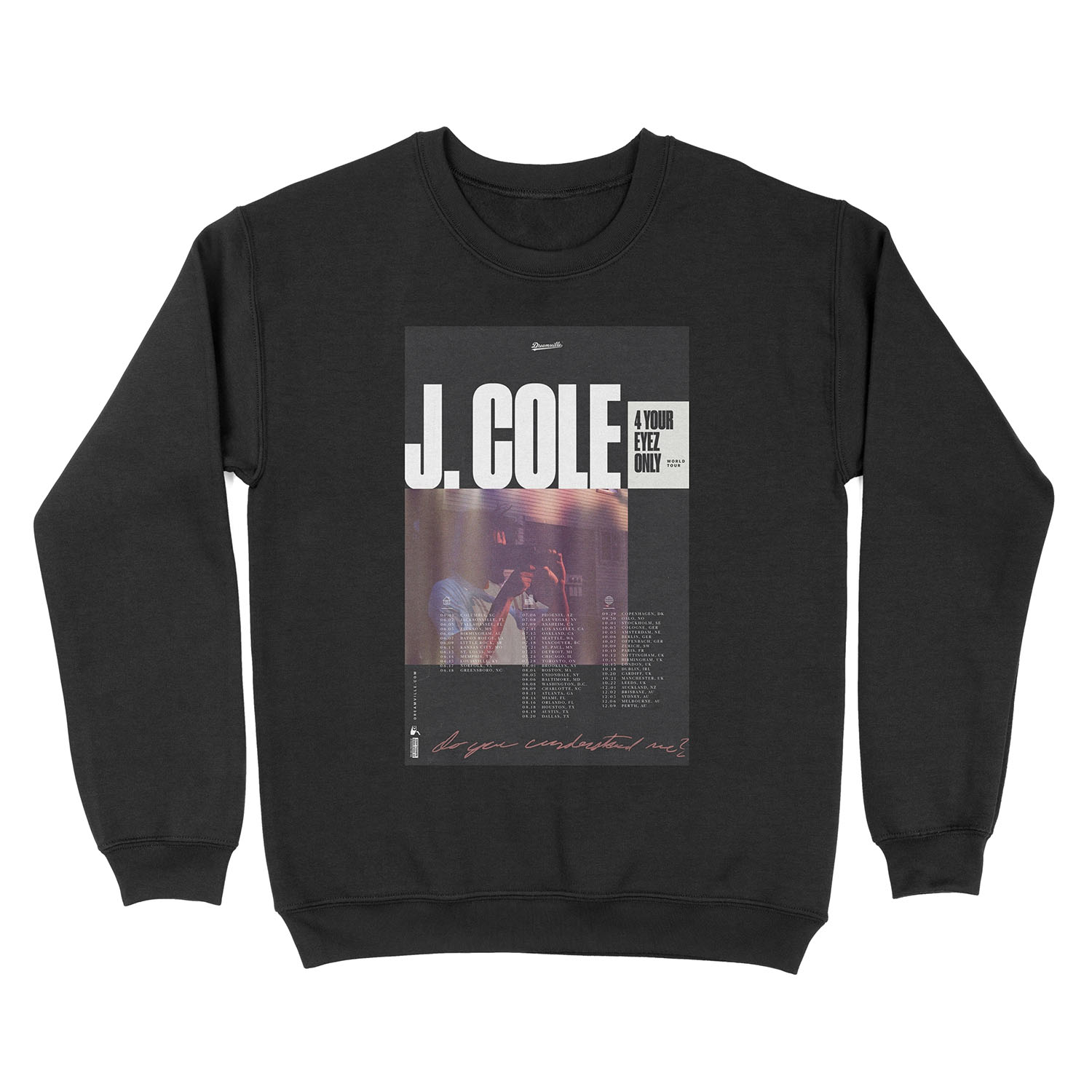 j. cole tour poster Unisex Crewneck Sweatshirt