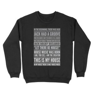 Jack's House - White on Black Unisex Crewneck Sweatshirt