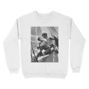 Alternative view of Jackie and Jack on a Boat Unisex Crewneck Sweatshirt