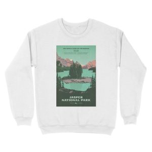 Alternative view of Jasper National Park poster Unisex Crewneck Sweatshirt