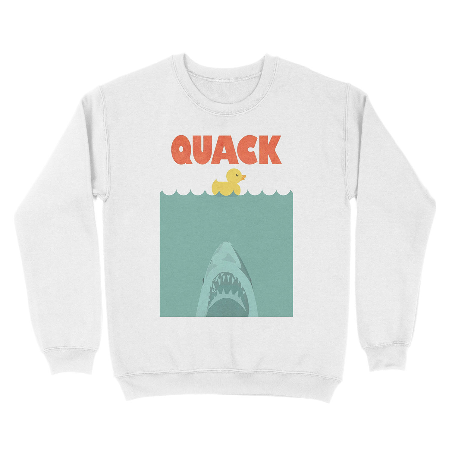 Jaws Rubber Duck 'Quack' Unisex Crewneck Sweatshirt - Image 2