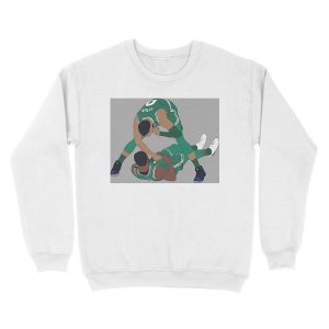 Alternative view of Jaylen Brown And Jayson Tatum Celebration Unisex Crewneck Sweatshirt