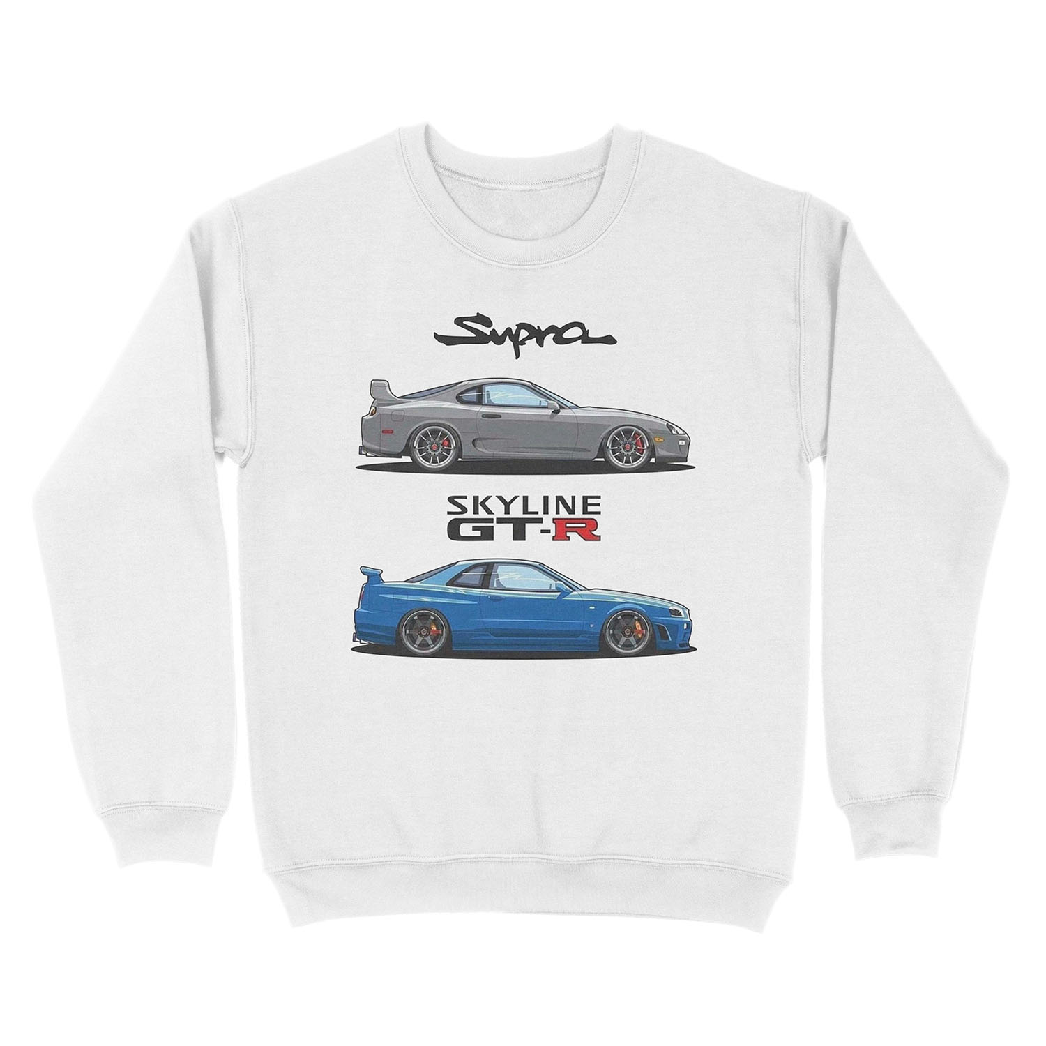 JDM - War Machines (GT-R R34 & Supra) Unisex Crewneck Sweatshirt - Image 2