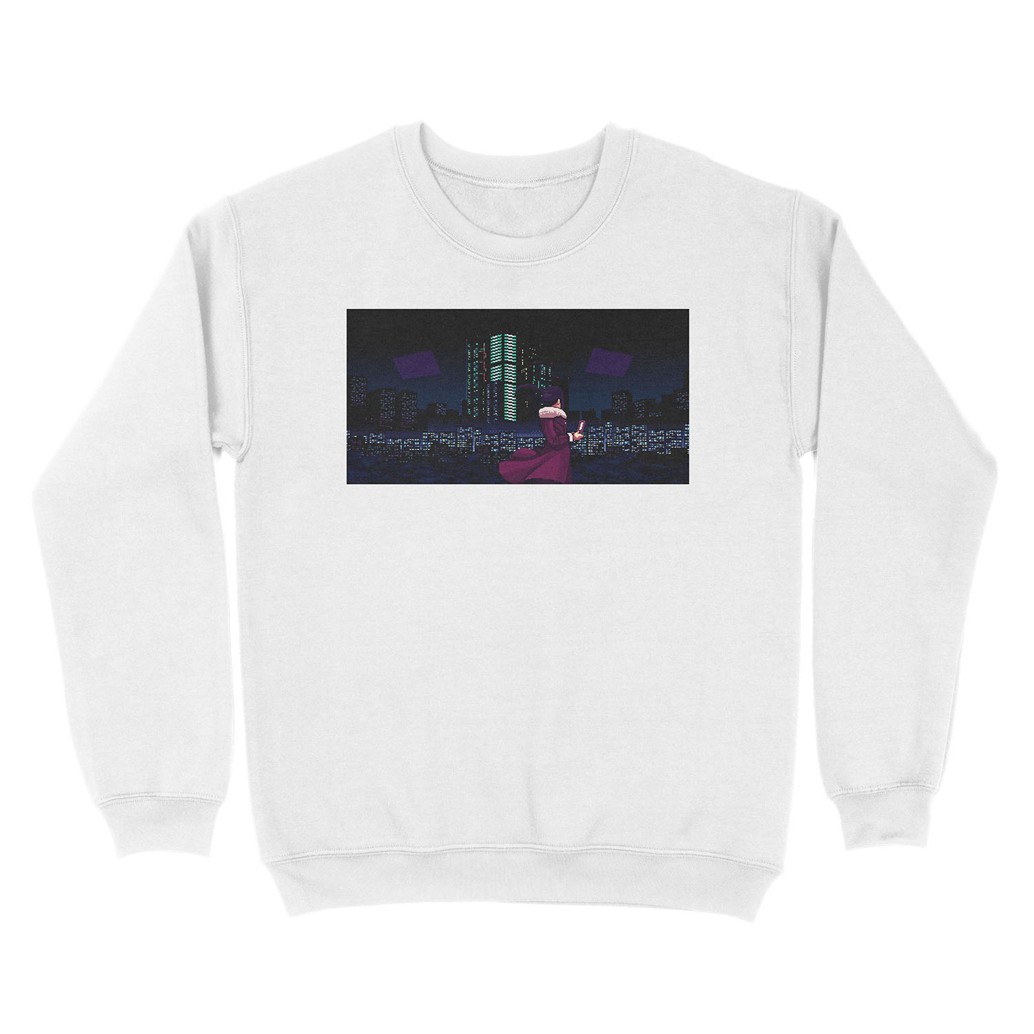 Jill Stingray VA-11 HALL-A Glitch City Unisex Crewneck Sweatshirt - Image 2