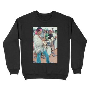 jimi hendrix woodstock 1969 Unisex Crewneck Sweatshirt