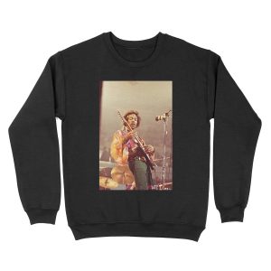 JimiHndrix Playing Guitar Unisex Crewneck Sweatshirt