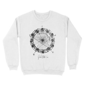 Alternative view of John Coltrane Chord Changes Mandala (dark design) Unisex Crewneck Sweatshirt