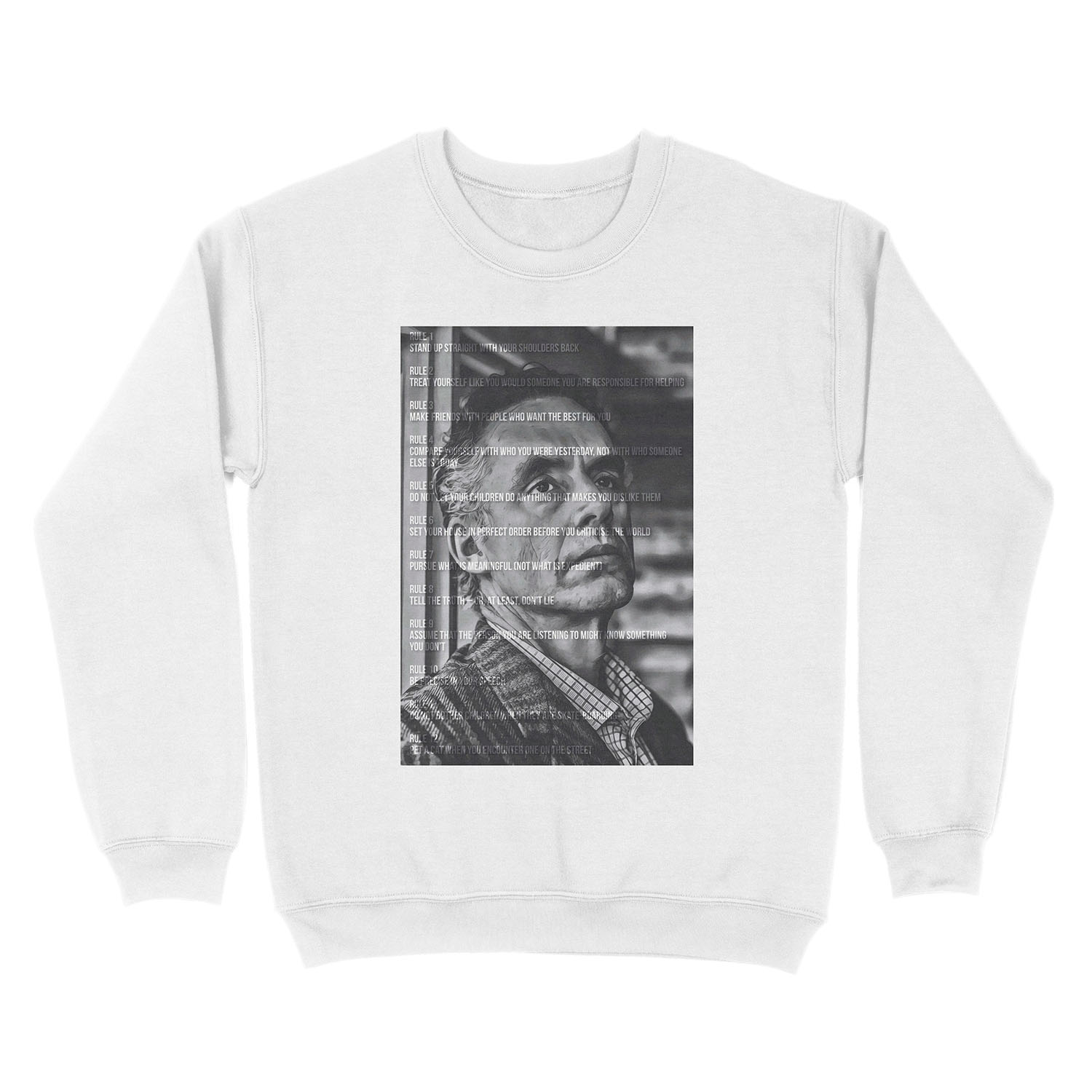 Jordan Peterson’s 12 rules for life canvas Unisex Crewneck Sweatshirt - Image 2