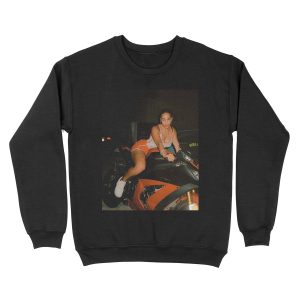JORJA SMITH Red Motorcycle Unisex Crewneck Sweatshirt