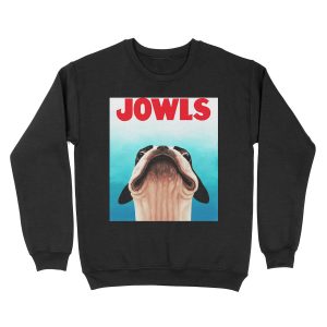 Jowls Boston Terrier poster Unisex Crewneck Sweatshirt