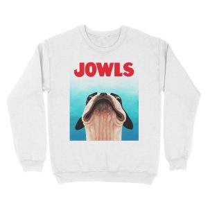 Alternative view of Jowls Boston Terrier poster Unisex Crewneck Sweatshirt