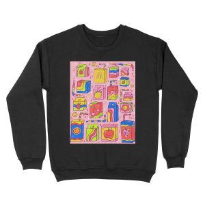 Juice Box Print Unisex Crewneck Sweatshirt