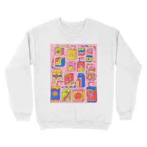 Alternative view of Juice Box Print Unisex Crewneck Sweatshirt