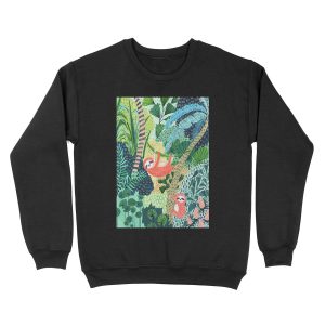 Jungle Sloth Family Unisex Crewneck Sweatshirt