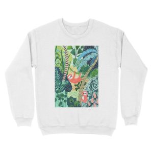 Alternative view of Jungle Sloth Family Unisex Crewneck Sweatshirt