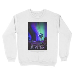 Alternative view of Jupiter - NASA/JPL Travel Unisex Crewneck Sweatshirt