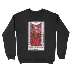 Justice Tarot Card of Ruth Bader Ginsberg Unisex Crewneck Sweatshirt