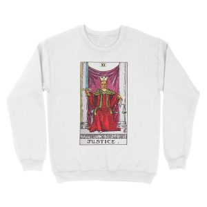 Alternative view of Justice Tarot Card of Ruth Bader Ginsberg Unisex Crewneck Sweatshirt