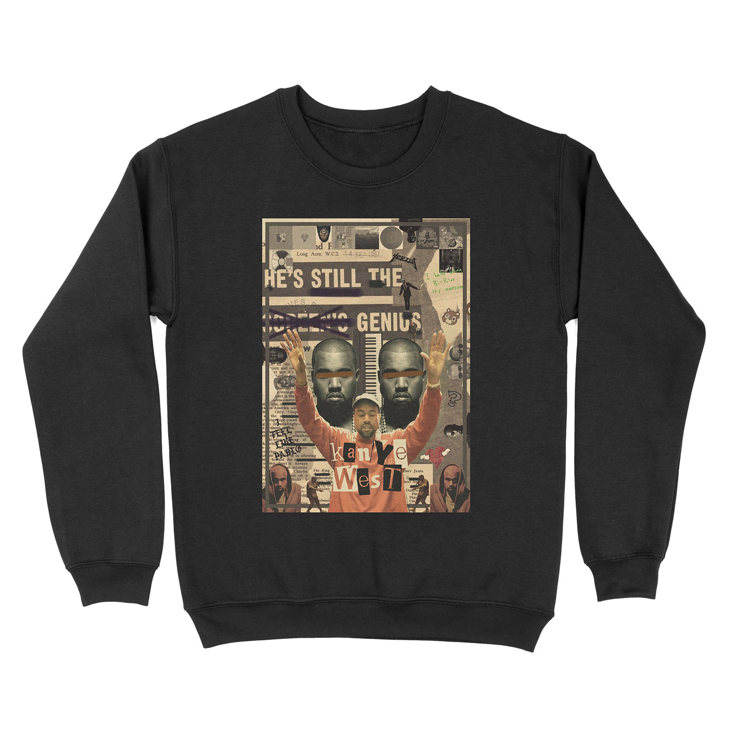 Kanye West Collage Unisex Crewneck Sweatshirt