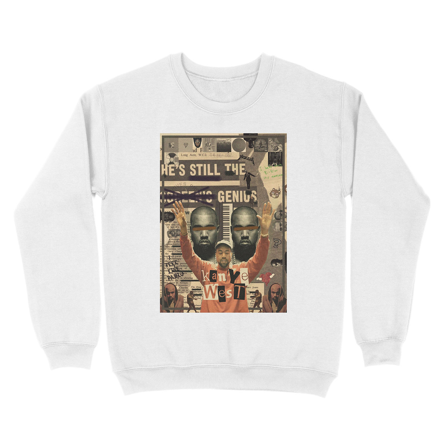 Kanye West Collage Unisex Crewneck Sweatshirt - Image 2