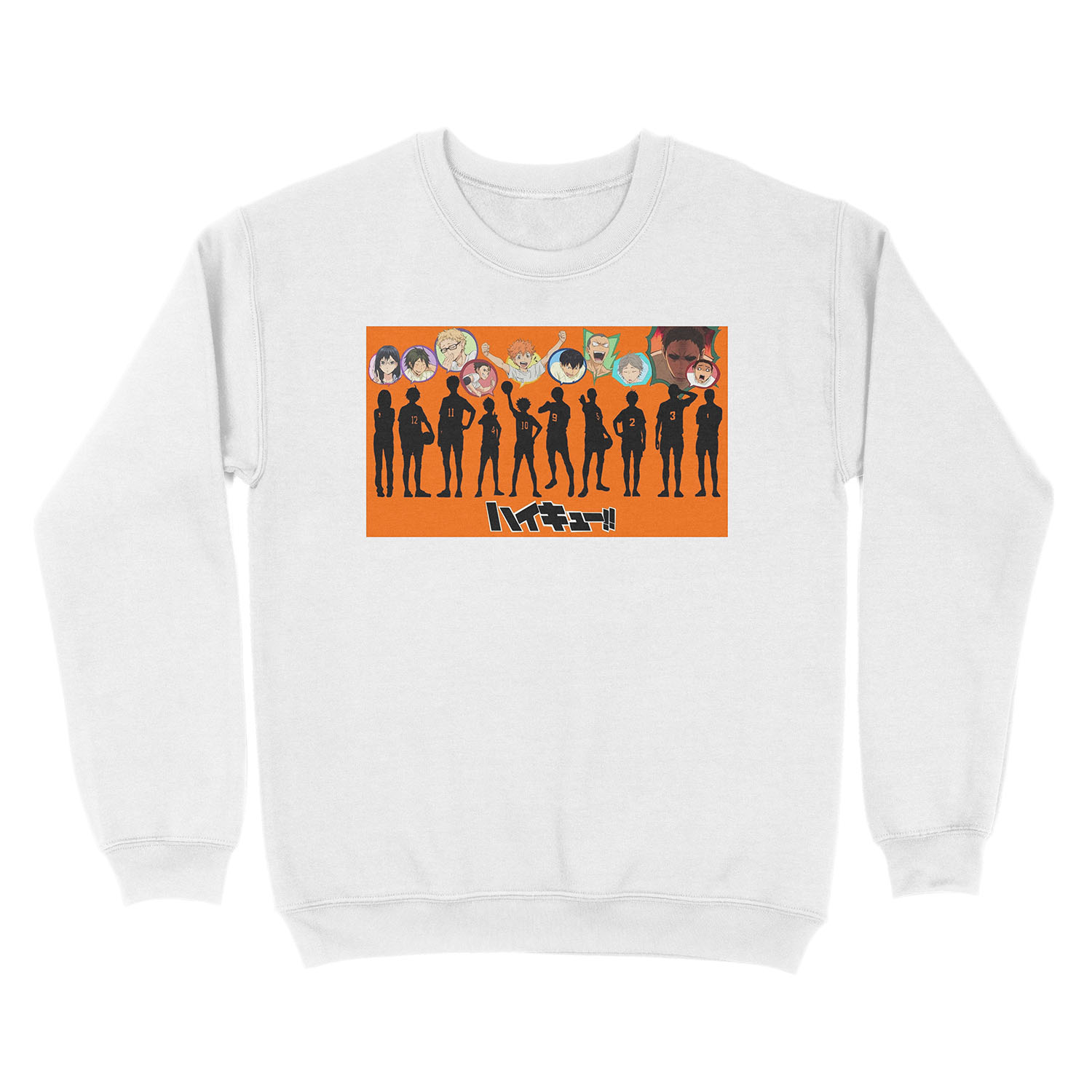Karasuno Bubble Lineup Unisex Crewneck Sweatshirt - Image 2
