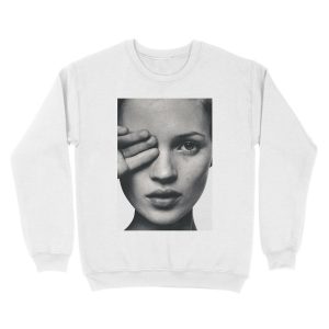 Alternative view of Kate Moss fashion print, Scandinavian poster Unisex Crewneck Sweatshirt
