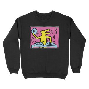 Keith Haring DJ-Figure! Unisex Crewneck Sweatshirt