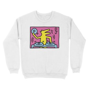 Alternative view of Keith Haring DJ-Figure! Unisex Crewneck Sweatshirt
