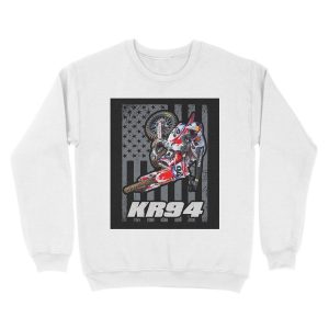 Alternative view of Ken Roczen KR94 American Flag 450 94 USA Supercross Champion Unisex Crewneck Sweatshirt