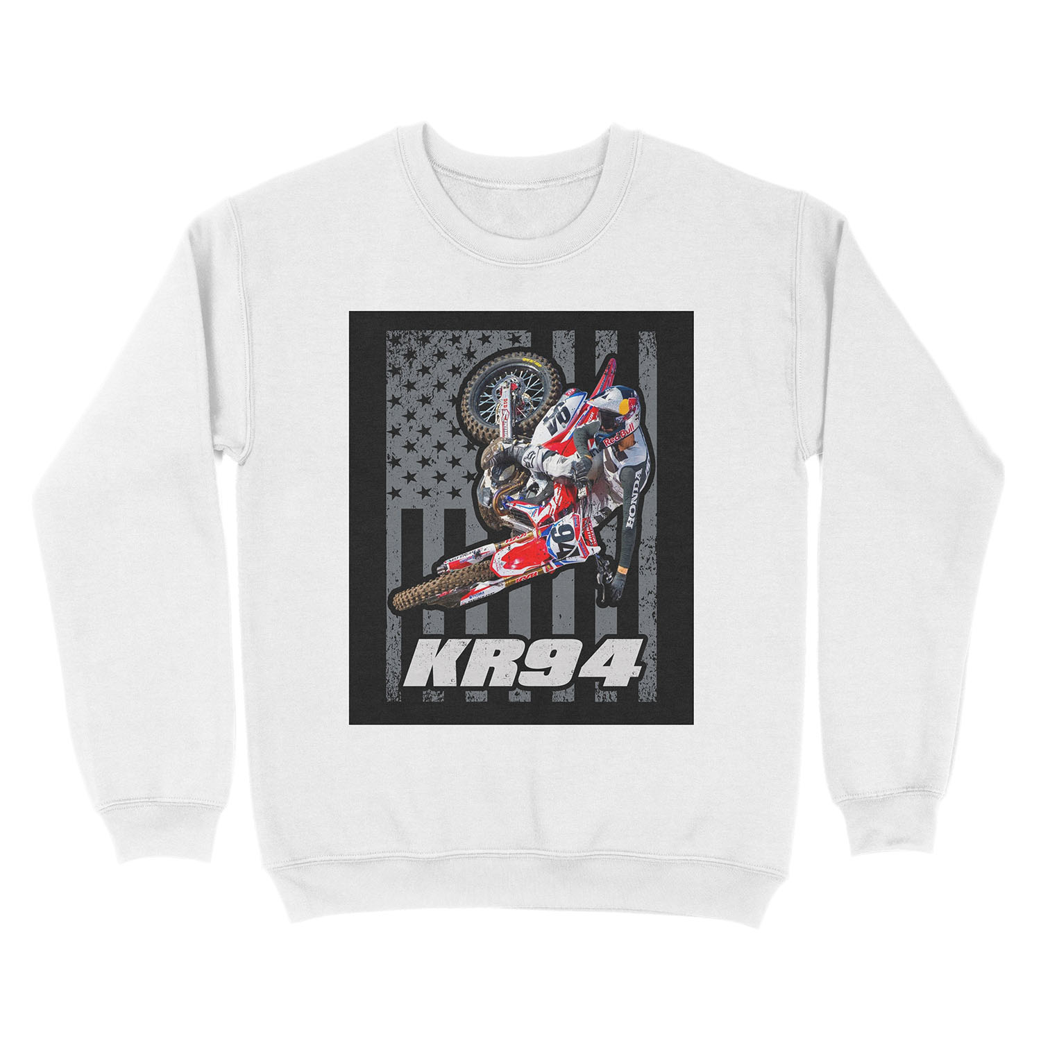 Ken Roczen KR94 American Flag 450 94 USA Supercross Champion Unisex Crewneck Sweatshirt - Image 2