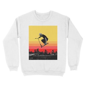 Alternative view of Kick Scooter sunset Unisex Crewneck Sweatshirt