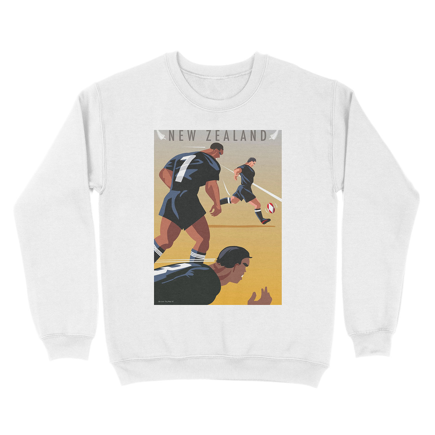 Kickoff Rugby New Zealand Unisex Crewneck Sweatshirt - Image 2