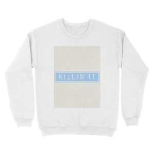 Alternative view of killin' it - pastel blue Unisex Crewneck Sweatshirt